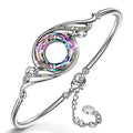 Kate Lynn "Rise From the Ashes" Phoenix Bracelet Made with Crystals from Austria, Adjustable Bangle Bracelet for Women 7"+2", Packaged with Jewelry Box, Birthday Gift for Women, Symbol of Luck and Renewal - color: Purple Light