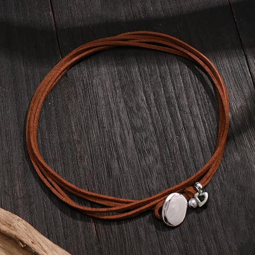 HUASAI Choker Necklace for Women Boho Necklaces Country Concert Outfits for Women Layered Western Choker Necklace Boho Cowgirl Jewelry Accessories Dress - color: C:Heart Boho Choker Necklace
