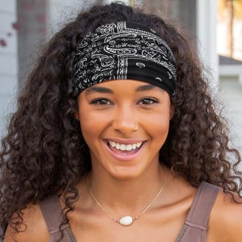 DRESHOW 6 Pack Extra Wide Headbands for Women Large Turban Headband Boho Head Wrap Elastic Hairbands Hair Twisted Knot Hair Accessories - color: 6 Pack Knotted: Solid Color + Patterned