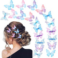 20Pcs Moving Glitter Hair Clips, Fairy Hair Accessories for Women and Teens, Colorful 90s Clips (Blue) - color: Blue