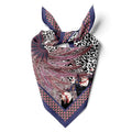 dscarf Womens Neck Scarf 21"x21" Small Square | Headband Scarf Ethnic Bandana Head Scarf Flowering Breathable Lightweight - color: Flowering Design 36