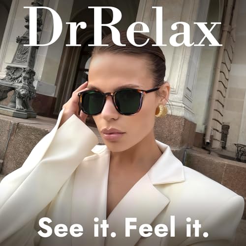 DrRelax Retro Sunglasses Womens Trendy Round Polarized Shades Sun Glasses - color: Tortoise Frame Greyish Lens
