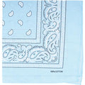 Raylarnia Bandana Multi-Purpose 100% Cotton Headbands for Women, 22 inch Paisley Cowboy Bandanas for Men - color: Light Blue
