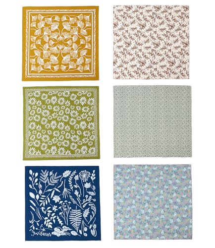 STARWHISPER Multicolored 22''x22'' Cotton Bandana for Women and Men Multi-purpose Headband Hair Scarf Protective Coverage - color: H1
