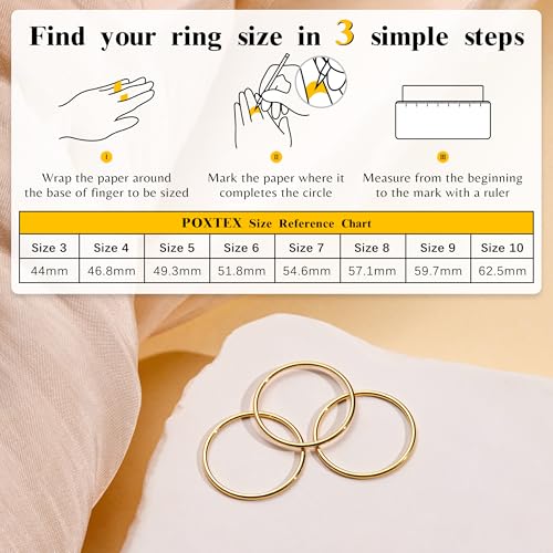Gold Band Rings for Women Men Non Tarnish, Wedding 14K Gold Plated Stackable Ring Set for Couples, Dainty Thin Plain Simple Promise Dome Band Thumb Pinky 1mm 3mm 5mm Jewelry Gift Comfort Fit Size 3-13 - color: Gold-1mm 3PCS, size: 9