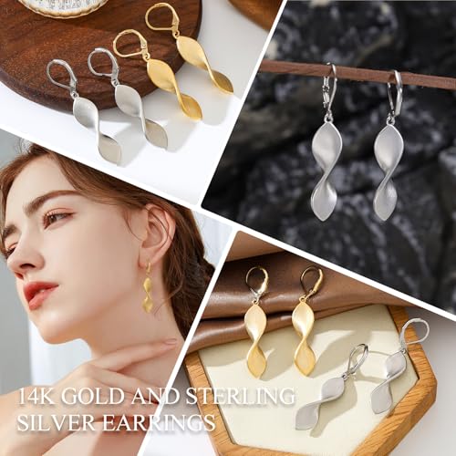Dangle Earrings For Women, Silver Plated Lightweight Drop Earrings With Sparkling Cubic Zirconia,14K Gold Plated Hypoallergenic Face Shaping Earrings For Wedding Party Daily Office Jewelry Gift - color: Silver-B