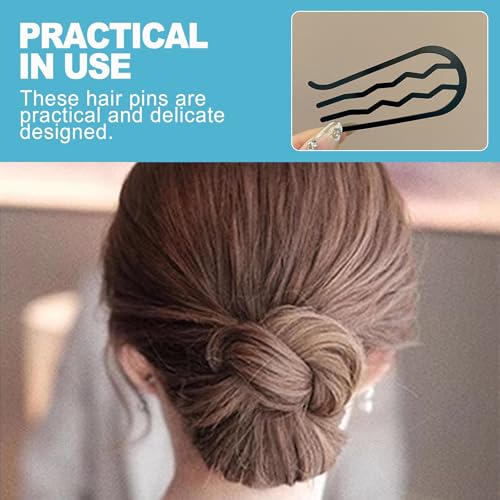 CoguZed 7-Piece Metal Hair Forks Set – U-Shaped chignon hair pin for Thick & Fine Hair, Chignon & French Twist Updo Accessories