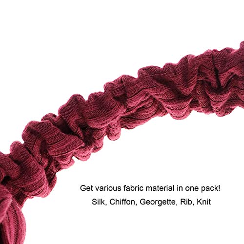 DRESHOW 10 Pack Boho Headbands for Women Girls Criss Cross Elastic Hair Band Twisted Head Wrap Floral Hair Accessories - color: 10 Pack Style Ea