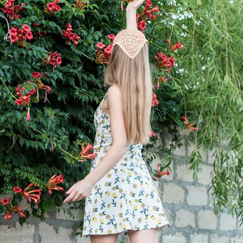 6 Pcs Floral Head Scarf Hair Bandanas Colorful Floral Bandana Headband Triangle Head Kerchief Women Bandana Print Chiffon Boho Hair Scarf Neck Scarves Hand Wrap Hairbands