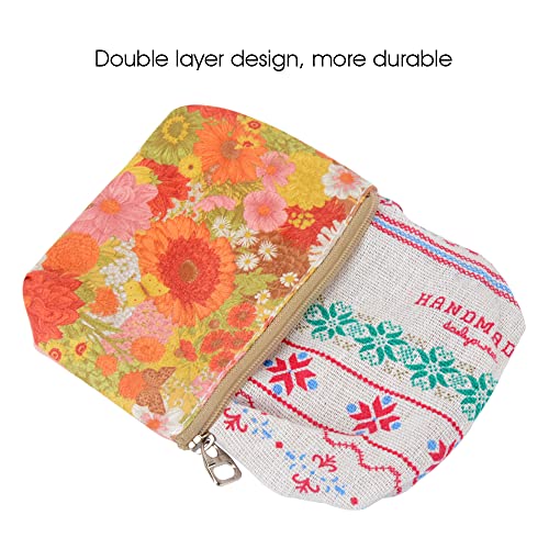 Women and Girls Cute Fashion Coin Purse Wallet Bag Change Pouch Key Holder - color: Flowers