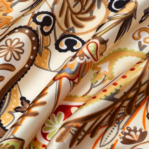 RIIQIICHY Women Head Hair Scarf Like Satin Silk Scarf Sleeping Hair Wrapping Night 27.5" - color: C004