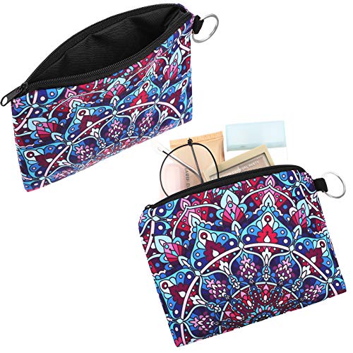 Boao 10 Pieces Small Coin Purse for Women Adults, Change Purse Pouch Mini Wallet Coin Bag with Zipper (Bohemian Series) - style: Bohemian Series