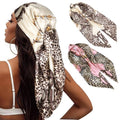 Head Scarf for Women Hair - 2 Pack 35" Square Satin Scarf, Silk Hair Scarf for Women Head Wrap for Sleeping - color: Beige Blush & Petal Pink