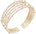 Suyi Rhinestone Bracelet Multilayer Gold Cuff Bracelet for Women Crystal Braidal Bracelets - color: Gold 8