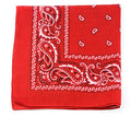 NYFASHION101 Unisex Double Sided Print Paisley Cotton Bandana Head Wrap Scarf - color: Red