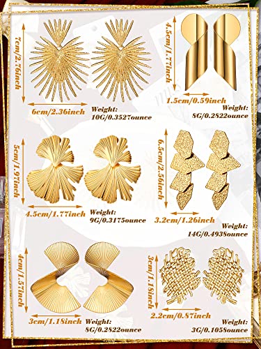 Glenmal Gold Statement Earrings for Women Large Gold Geometric Earrings Woven Twisted Leaf Earring Jewelry Gift - style: Leaf Style