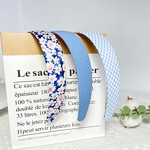 Ooosonlu Fashion Headbands Pearl Hairband Non-slip Bands Hair Accessories for Women Girls, Different Pattern - color: Blue