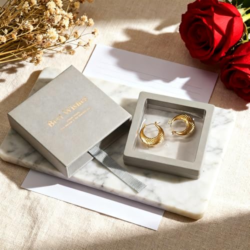 Gold Sculptural Hoop Earrings for Women, 14K Gold Plated Statement Earrings, Lightweight Hypoallergenic Jewelry for Sensitive Ears, Trendy Gift for Her - style: Moon