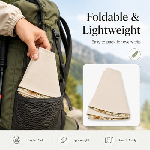 HUAMULAN Women Summer Sun Hat Wide Brim Wired Edge Floral Beach Bucket Hats Reversible Foldable Travel UV Protection Lady Hat - color: M2320-beige
