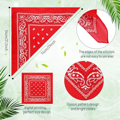 Handepo 150 Pcs Bandanas Bulk, Colorful Paisley Bandanas Unisex Head Wrap Scarf Cowboy Headband Handkerchief - color: Multi