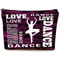 Cute Makeup Bag for Purse Canvas Waterproof Funny Cosmetic Bags for Women Zipper Travel Toiletry Pouch-Dance Makeup Bags - color: Dance Makeup Bags