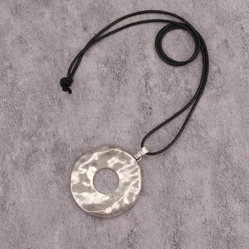 JAOYU Boho Necklace for Women Large Pendant Necklace Boho Long Choker Leather Gold Necklace Vintage Earthy Jewelry Trendy - style: Bohemian Necklaces