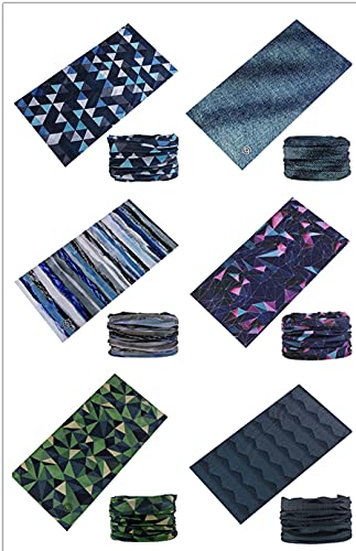 KINREE 6PCS Outdoor Magic Scarf, Elastic Headbands, Headscarves, Headwear, Mask - color: Noble 1