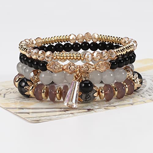 Bohemia Bracelets for Women Vintage Stackable Beads Bracelets Charm Stretch Beach Jewelry - color: Color 4
