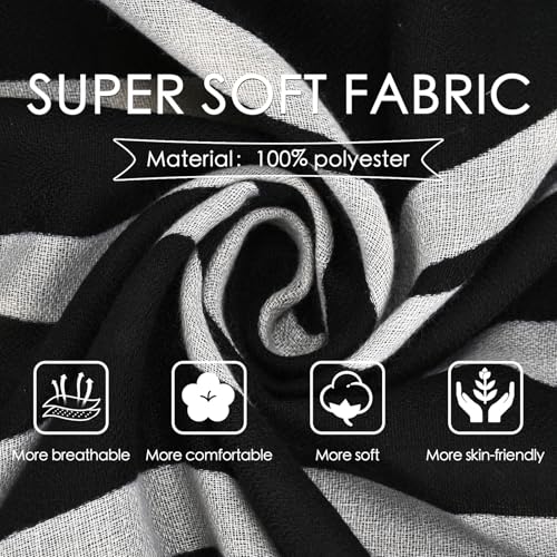 WZX Boho Scarf for Women, 70"x35" Large Lightweight Shawl Wrap for Travel, Sun Protection, Office & All-Season Wear - color: 003