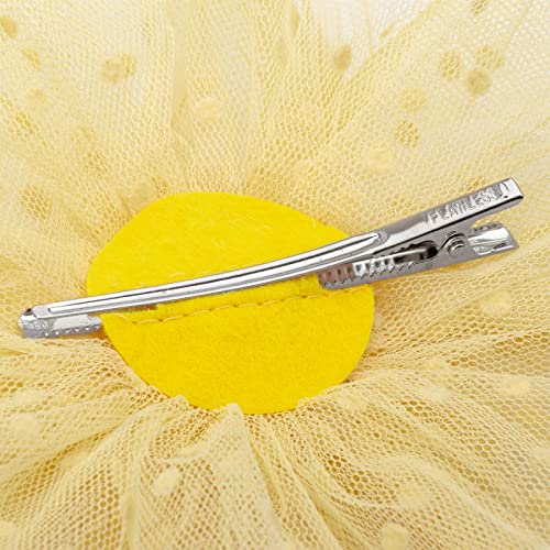 DRESHOW Fascinators Hat Flower Mesh Ribbons Feathers on a Headband and a Clip Tea Party Headwear for Girls and Women - color: 7" Diameter / Ginger