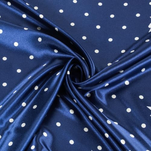 RIIQIICHY Head Scarf for Women Like Silk Scarf Hair Scarf Printed Square Scarf Bandanas for Women 35 Inches - color: Navy/White/Black