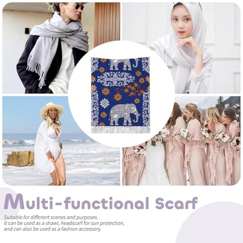Scarfs for Women Fall Winter Scarves Shawls and Wraps for Evening Dresses - color: Design2