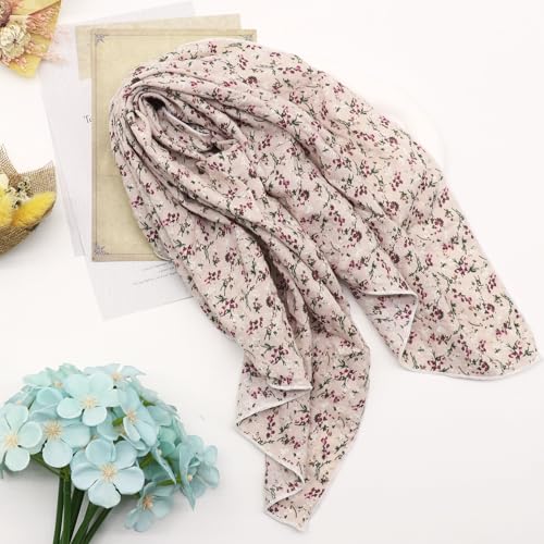 Bandanas for Women Men 21"x21" Floral Headband Scarf Versatile Hair Bandana Square Head Scarf - color: Little Romantic