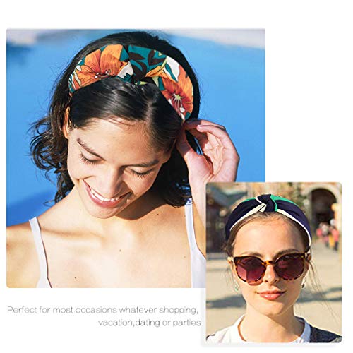 Wide Knotted Headbands for Women - 12 Pack Boho Hair Accessories, Elastic Turban Bandeau for Washing Face - color: headbands 10