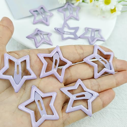 Hair Clip Y2K Star Hair Accessories Cute Hair Barrettes Non-slip Hollow Light Purple Small Clips for Women Girls Hairpin Headpieces Everyday Fashion Party 10PCS - color: Style5
