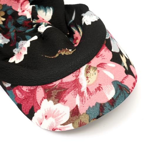XYIYI Chemo Headwear for Womens Cancer Patients, Head Scarf Chemotherapy Headwraps Hat - color: Black Flower