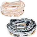 Fuqimanman2020 Bohemian Crystal Beaded Stackable Bracelets Handmade Colorful Crystal Pearl Seed Beads Bracelets for Women Jewelry - color: H