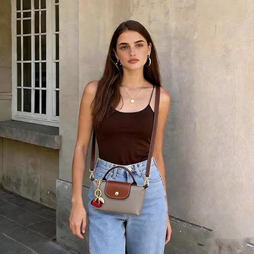 Dreubea Womens Chic Mini Bag Convertible Crossbody & Top-Handle Handbag for Everyday Elegance - color: Grey