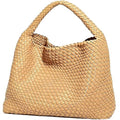 Geelyda Woven Tote Bag for Women with Purse, Fashion Shoulder Hobo Underarm Bags, Large Woven Handmade Work Commuter Day Bags - color: Apricot