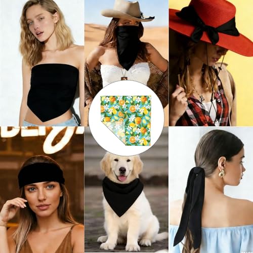 Head Scarf Hair Neck Scarves for Women Fashion Silk Satin Purse Bag Scarfs Handbags Bandana Neckerchief - color: Lemon Yellow Floral Teal