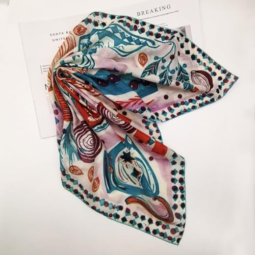 Large Cotton Bandana Lightweight Head Hair Scarf Headbands Wraps Cover Handkerchiefs for Women Men 25 x 25 inch - color: Rt31