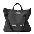 Canvas Tote Bag For Women inside out bag Crossbody Handbag with Adjustable Strap and Coin Purse for Work,Travel,Grocery - color: Black