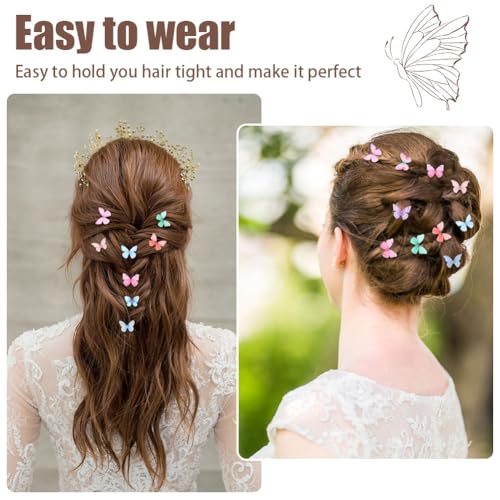 20Pcs Butterfly Hair Clips, Small Hair Clips for Teens Women Y2K Glitter Hold Hair Jaw Clips Cute Hair Clips Headwear Gifts (Dreamy Style) - color: Dreamy Style