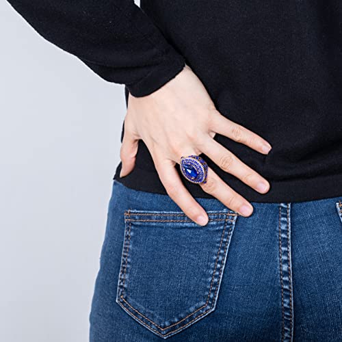 Women Ring - 32mm Turkish Style Gemstone Women Jewelry J0769 - color: Blue