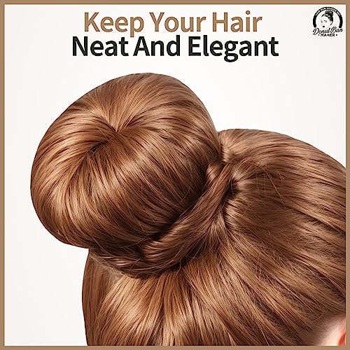 Teenitor Hair Bun Maker, 7pcs Bun Donuts for hair Buns(1 Extra-Large, 2 Large, 2 Medium, 2 Small), Light Brown - color: D-Light Brown