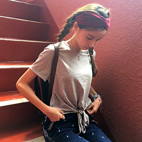 DRESHOW 10 Pack Boho Headbands for Women Girls Elastic Back Criss Cross Hair Band Twisted Head Wrap Solid Hair Accessories - color: 10 Pack Style E