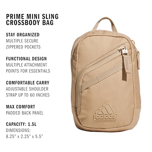 Prime Mini Sling Crossbody Bag, small size for festivals and travel - color: Warm Sandstone Beige