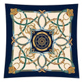 Premium Floral Scarf for Women 35x35 Square Silk Feel-Lightweight Scarves Headscarf Bandanas Wrapping Handbag - color: Golden Intertwined Chains