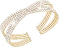 Suyi Rhinestone Bracelet Multilayer Gold Cuff Bracelet for Women Crystal Braidal Bracelets - color: Gold 6
