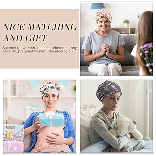 SATINIOR 5 Pieces Women's Slouchy Beanie Chemo Hat Stretch Cancer Head Wraps Sleep Head Scarf for Cancer Patient - color: Multicolor, style: Stylish Style